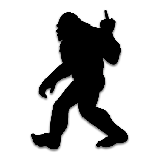 Bigfoot Flipping Off Middle Finger Decal