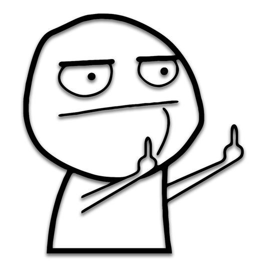 Funny Middle Finger Flipping Off Decal