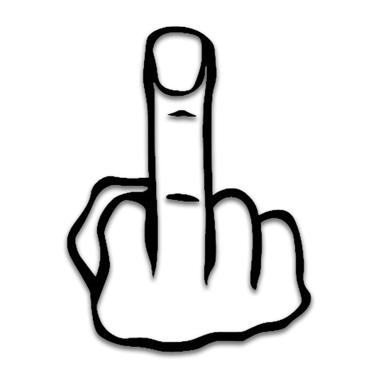 Middle Finger Decal