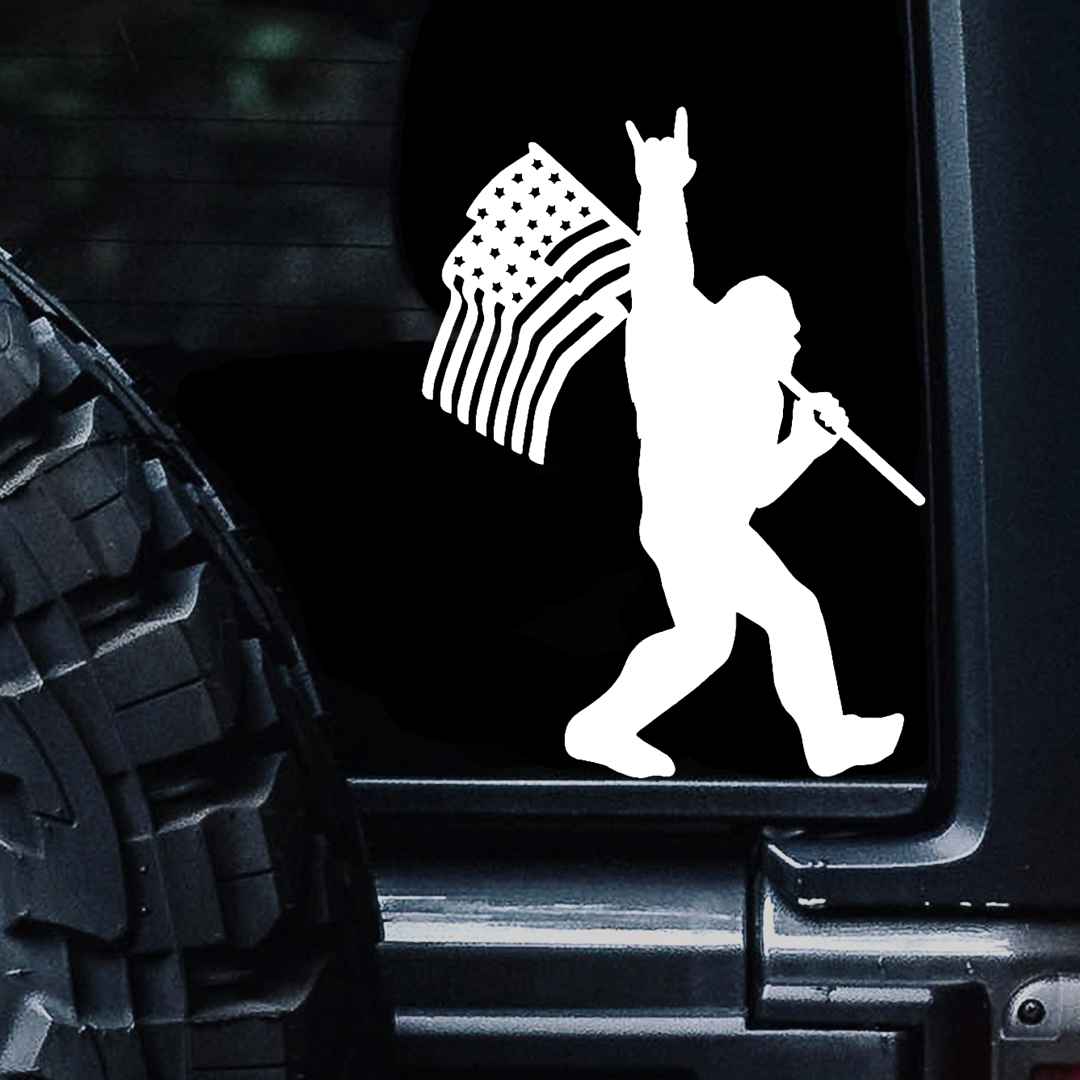 Bigfoot Rock On Decal