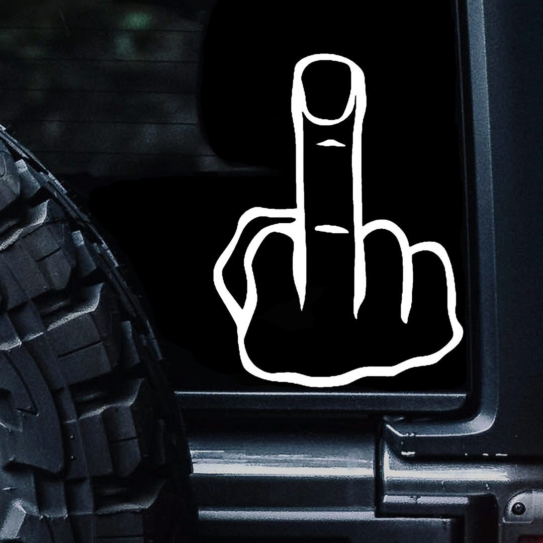 Middle Finger Decal