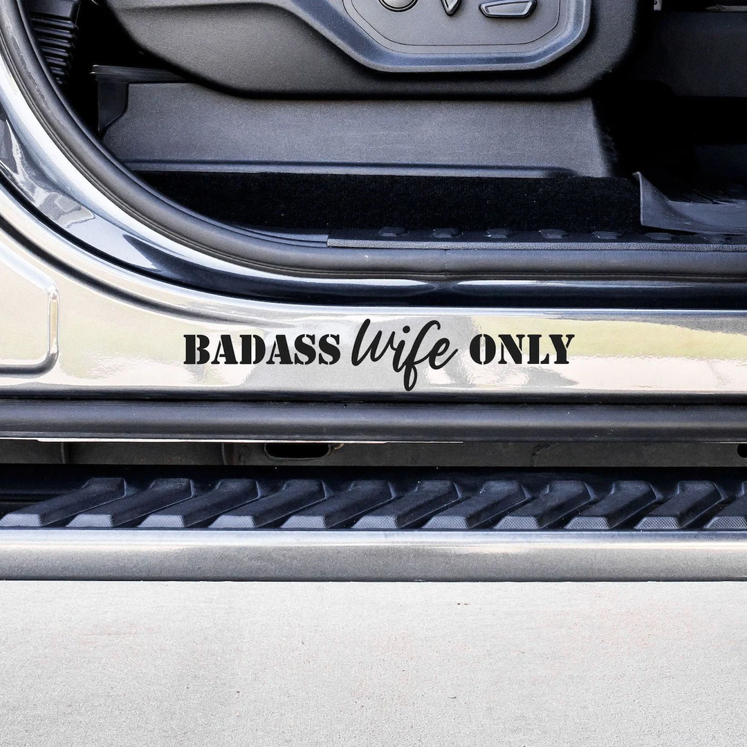 Badass Wife Only Car Decal