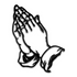 Praying Hands Decal